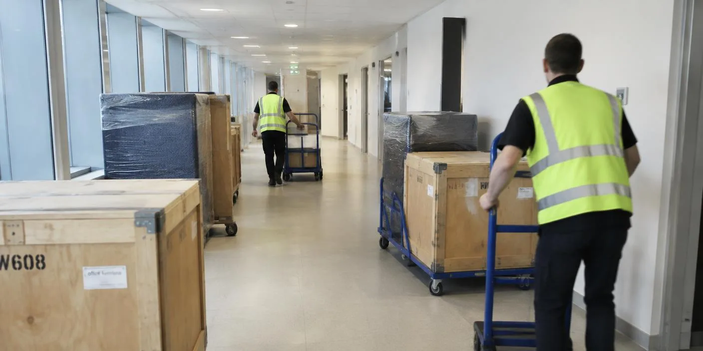 Commercial office relocation in progress